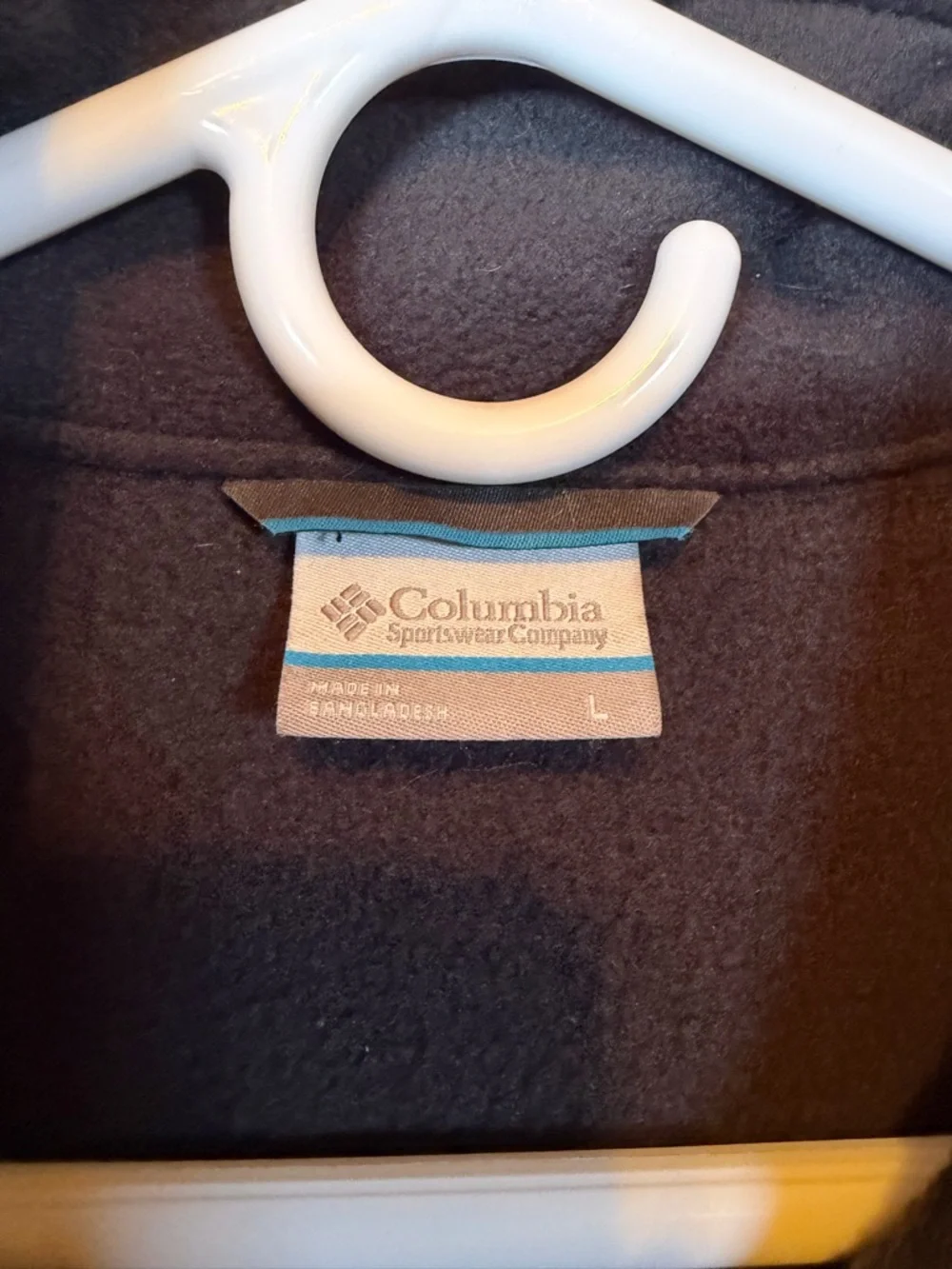 Columbia Black Zip-Up Fleece Jacket. Size L